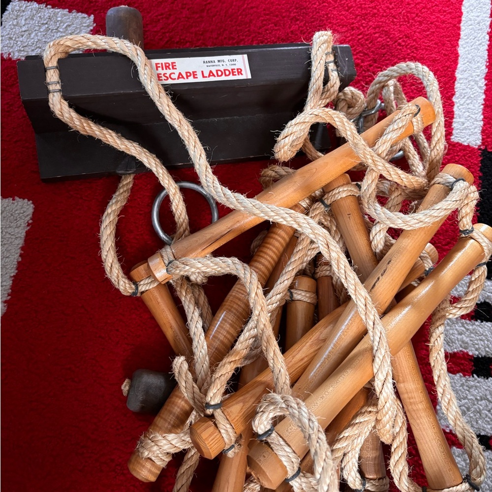 VINTAGE Hanna MFG 18’ Fire Escape Ladder